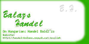 balazs handel business card